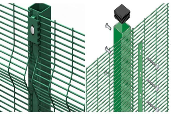 Anti Theft 358 Mesh Fencing Q235 Galvanized Steel Clearvu Security Fence