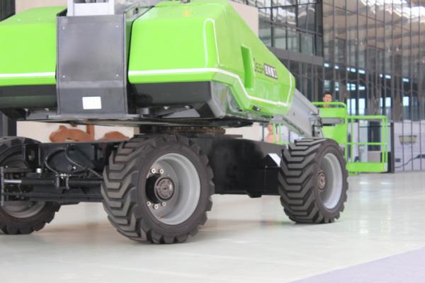 Green Telescopic Boom Lift 29m Working Height And Height Stowed 3.01m