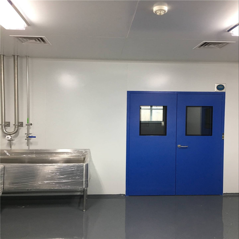 Lab Blue Automatic Steel Door Medical Side EPDM 0.8mm Sheet Operating