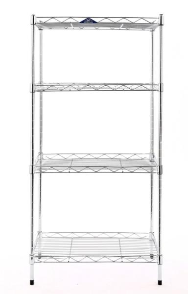 4 Tier Stainless Steel Wire Shelves Customized Logo Non - Folding Rack