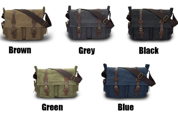 Waterproof Zip Buckle Canvas DSLR Camera Bags