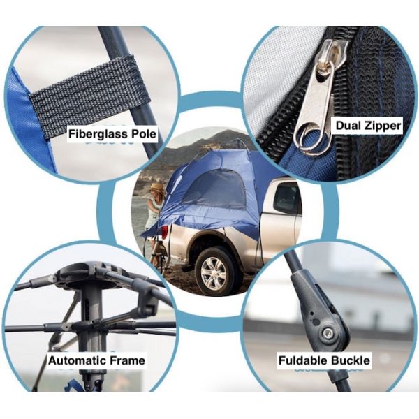 (165+50) * 165*176CM 1-человек Синий цвет Водостойкий Серебряный Покрытый Полиэстер 210D Автоматический Поп-Уп Тент