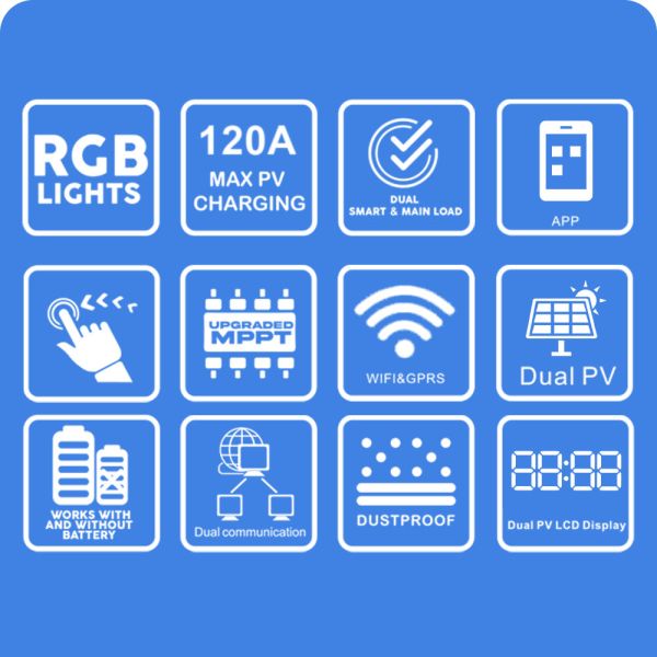 3.5kw Inversor solar para el hogar fuera de la red 24v 3000w fase única 3kw 3kva con controlador Mppt