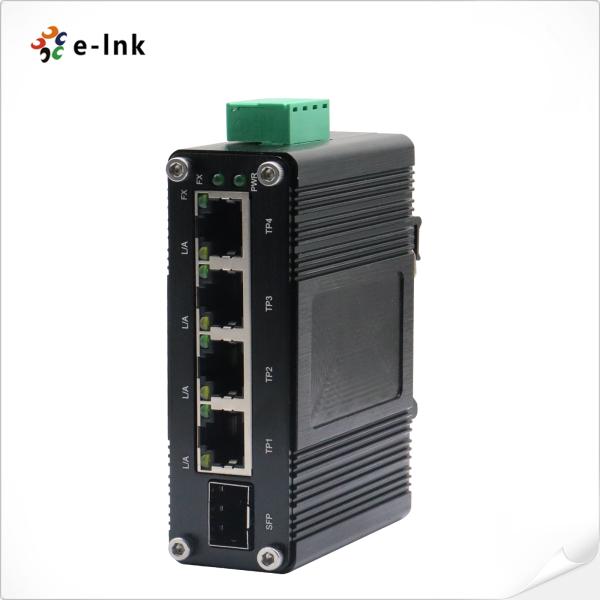 Micro Unmanaged Industrial Gigabit Ethernet Switch 4 Port GE + 1 Port SFP 100M 1000M