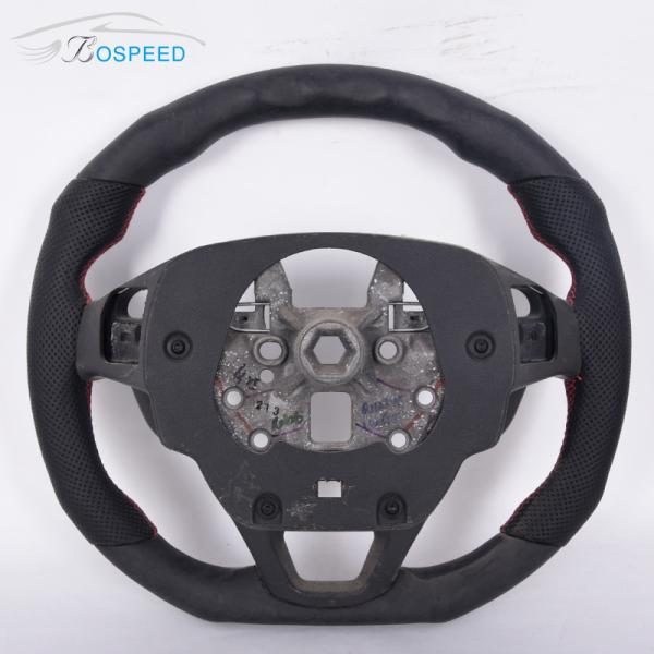 Full Leather Racing Ford Carbon Fiber Steering Wheel Plain Weave F150