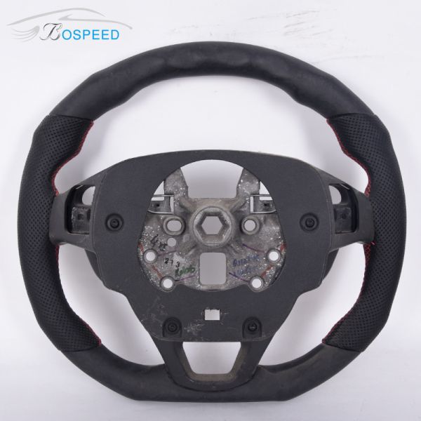 Full Leather Racing Ford Carbon Fiber Steering Wheel Plain Weave F150