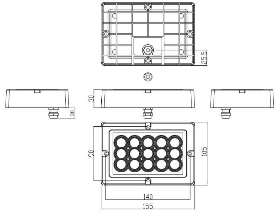 Aluminium Alloy LED Machine Tube Light IP67 Waterproof CNC Machine Work Light