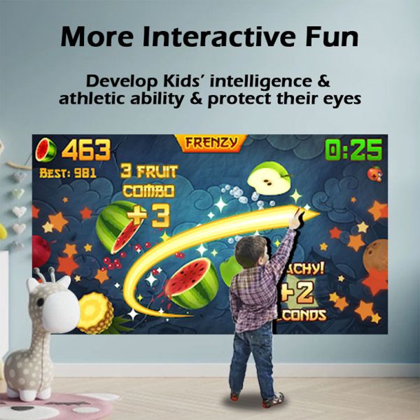 Mali400 MP2 50000H LED Mini Portable Projector Bluetooth 4.0 FCC