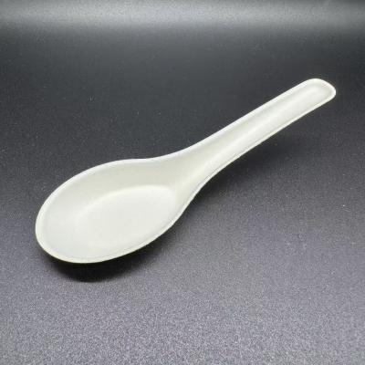 Molded Fiber Bagasse Pulp Spoon Eco-Friendly Disposable Utensil Canteen