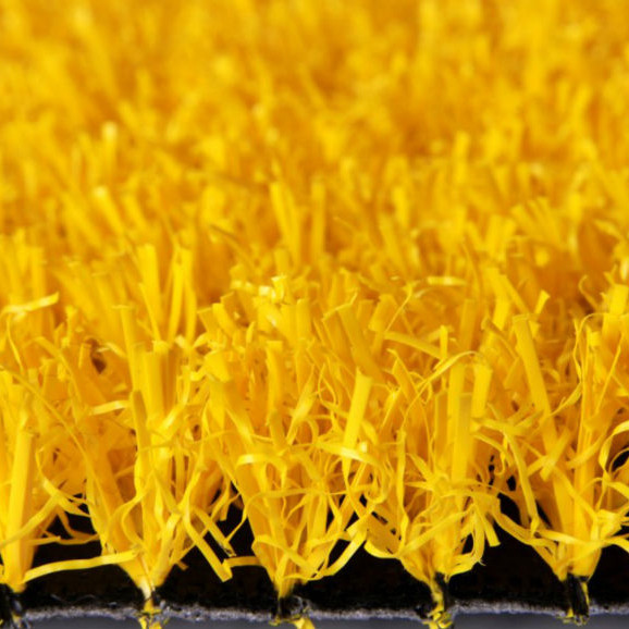 32 мм высота груды желтый спортивный искусственный фальшивый газон с 11200 Dtex и 14700 плотностью для наружного украшения