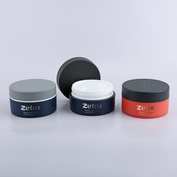 Round 100ml Cosmetic Jar Red Beauty Cream Jar Customized With Stone Texture Cap