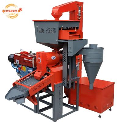 Máquina pequena 650kg do moinho de arroz do motor 18HP diesel pela hora