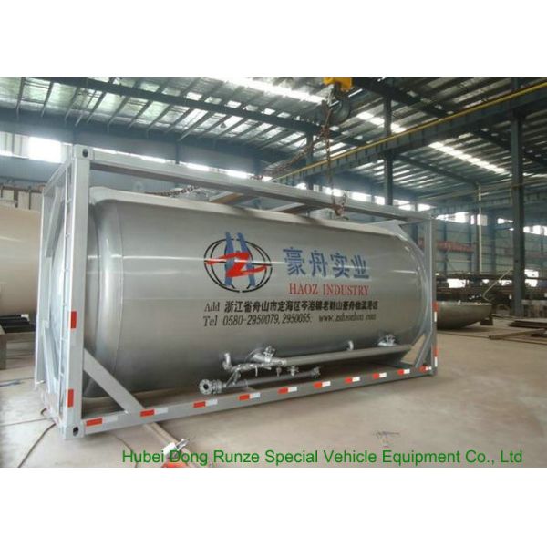 20FT Bulk Cement Tank Containers 20000L - 22500L With Carbon Steel Frame
