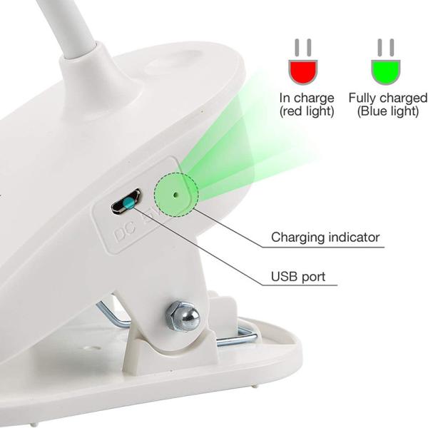 1W DC5V Rechargeable Study LED Desk Lamp With 3 Brightness USB