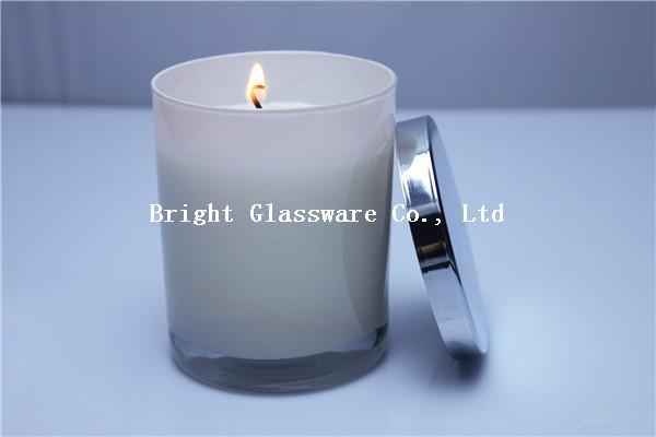 best quality blown glass candle holder with metal lid, hurricane glass sale