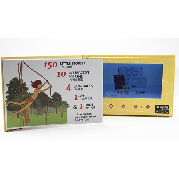 business advertising display electronic 4.3inch video booklet with USB cable , video brochure card
