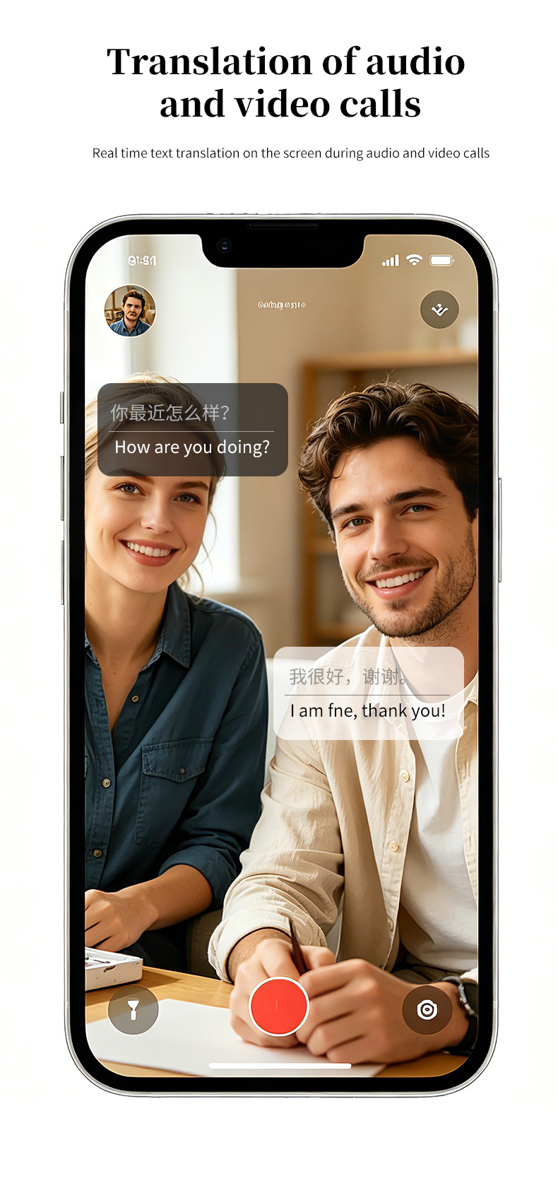 Multilingual AI Powered Smart Translator Glasses Hands Free Wearable For Business Travel Conference