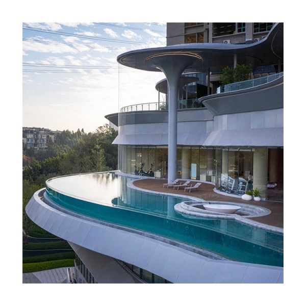 Aupool Acrylic Suspended Transparent Glass Swimming Pool Design with PMMA Acrylic Panel