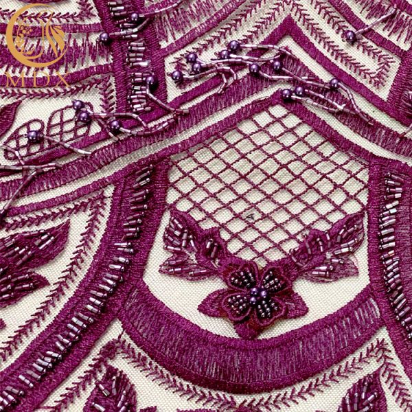 Dropshipping Handmade 3D Embroidery Lace Fabric for Wedding Dress