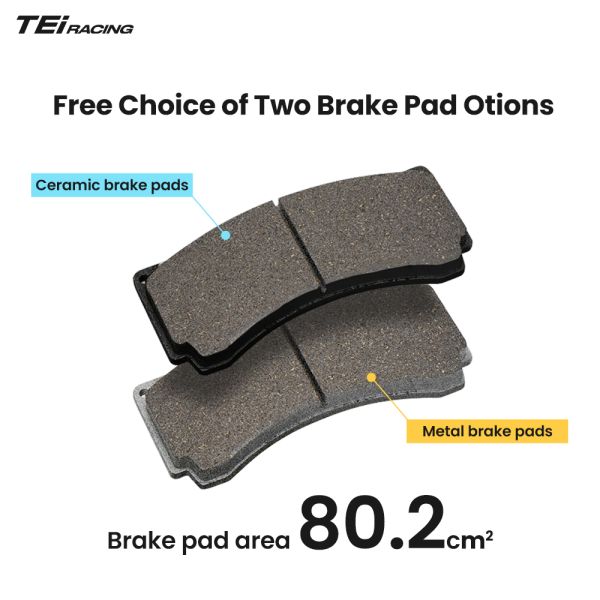 TEI P60EV Big Brake Kit 6 Pot Auto Brake Calipers 18-inch Disc BBK for VW Golf MK6 MK7 MK7.5 MK8 GRI R