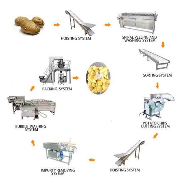 Customized Potato Processing Machine Fryed Crisp Potato Finger Chips Production Line