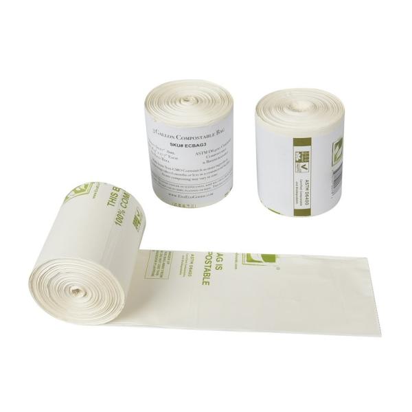 Waterproof Corn Starch Carry Bags , Tasteless Biodegradable Recycling Bags