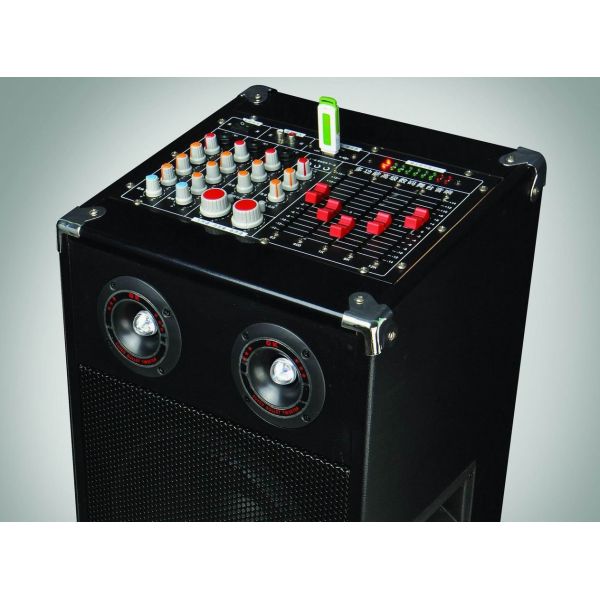 2.0CH professional stage audio speaker with function USB/SD/FM