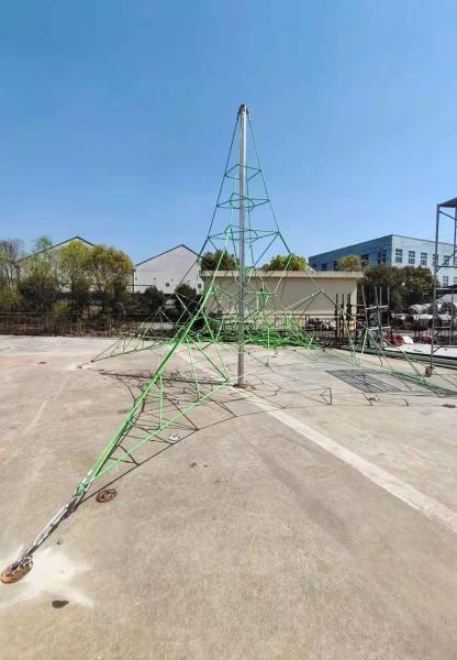 Outdoor Playground Climbing Net 4mx4m Pyramid Rope UV Resistant For Kids