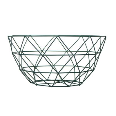 Electro Plating Wire Basket Metal Fruit Container Iron Vegetable Bowl Nordic Style