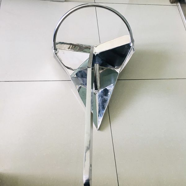 ISO OEM Silver Polish Steel Rocna 20kg Anchor For Fishing Boat
