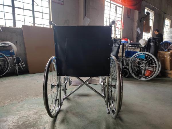 Surgical Care Folding Steel Wheelchair With Solid Castor
