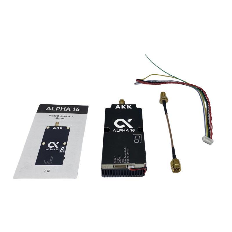 AKK Alpha16 Беспроводной видеопередатчик 5.8G 16W FPV VTX 96CH для передачи изображения с RC дрона