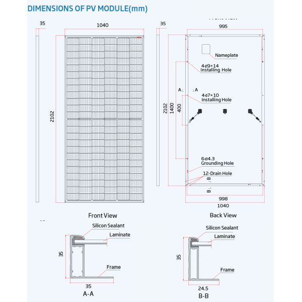 420W 460W 550W 585W 700W China Manufacturer Wholesale Trina PV Module 9BB 10BB Half-cut 144cell Mono Solar Panel