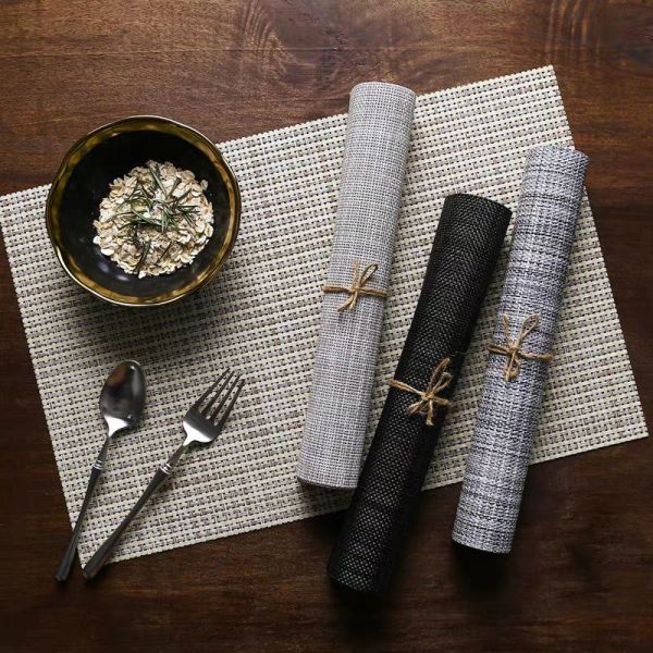 Decorative Dining Room Table Mats Luxury PVC Table Mats For Hotel Restaurant