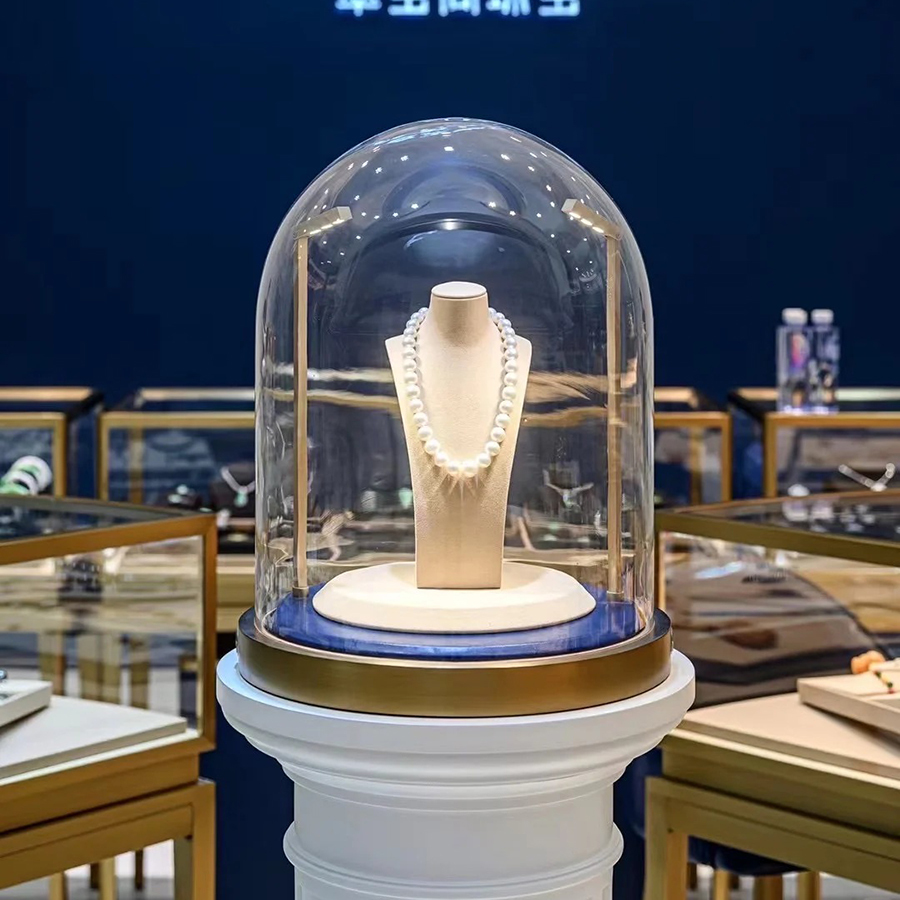 High Strength Jewelry Showroom Secure Lockable Jewellery Display Cases