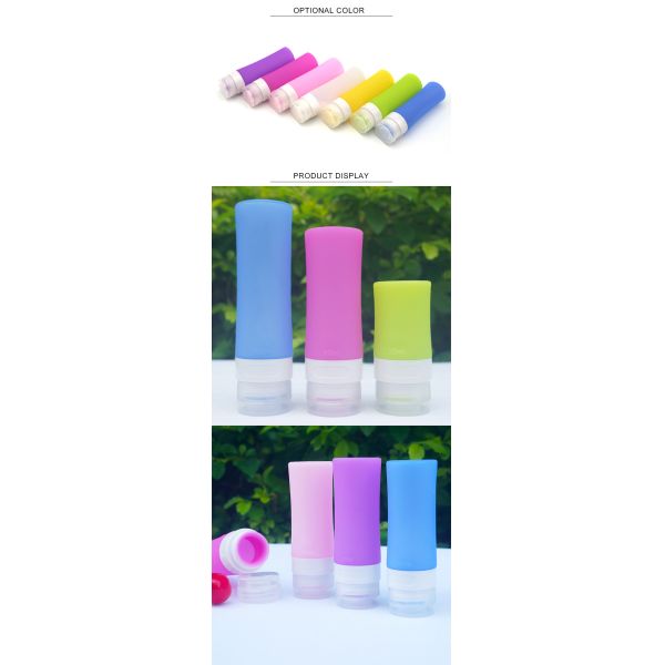 Непахучие бутылки шампуня перемещения силикона 38ml 60ml 80ml