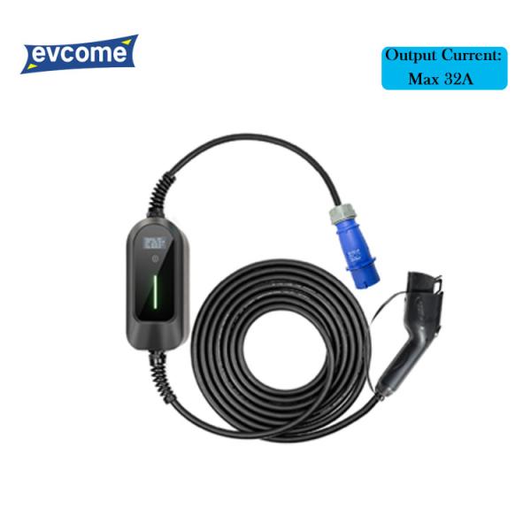 EVCOME Portable Ev Charger (3.5KW 7KW 11KW Max 32A Ajutable) 5M Or Customized Cable OEM ODM