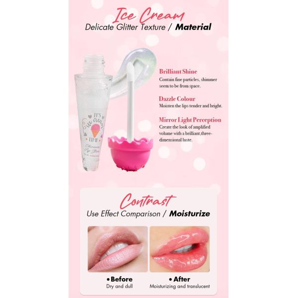 Childrens Hypoallergenic Essence Glitter Lip Gloss Long Term Moisture Lip Gloss