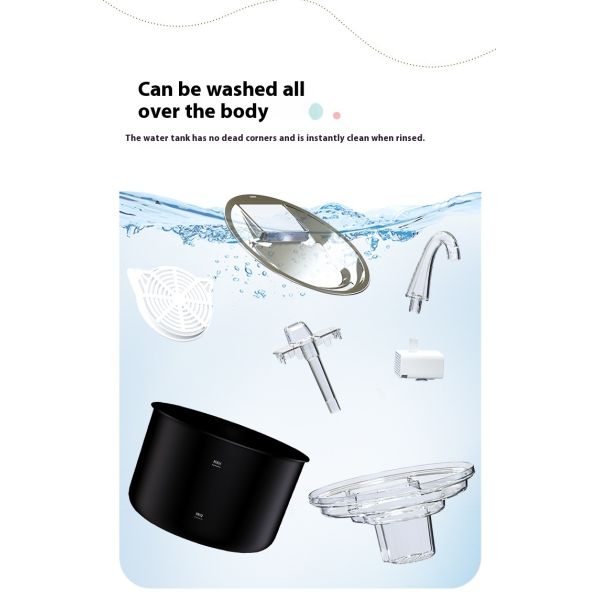 Intelligent Induction Cat Dog Water Dispenser Automatic Circulation Filter 2.2L Stainless Steel Pet Bowl Feeder Charge Power