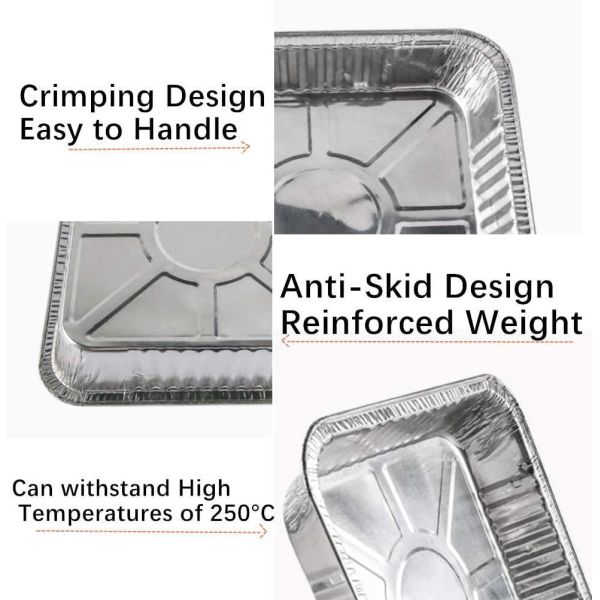 Customized Request Accepted 1350ml Disposable Aluminum Foil Container for Food Packaging