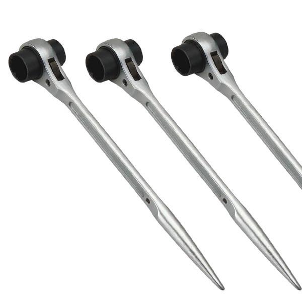 Chrome Plated Forged Steel Wrench Ratcheting Socket Spanner 18x19mm Antiwear