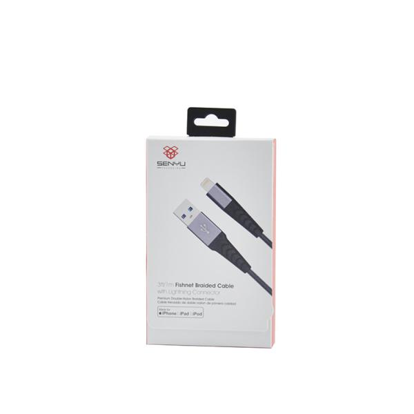 Apple Cell Phone IPhone Usb Cable Packaging Box 350g Art Paper Material