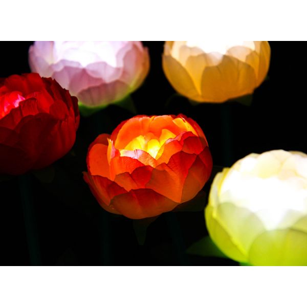 LED Simulation Peony Lights Wedding Scene Layout Lighting Festival Commercial Beauty Display Bright Decoration