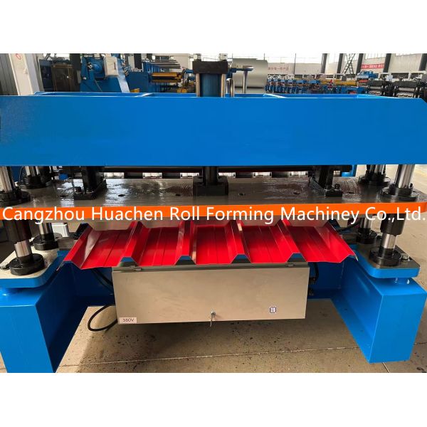0.3-0.6mm Thickness Roofing Sheet Roll Forming Machine with 11 Stations and Chain Drive for Auto Sheet Metal Rolling