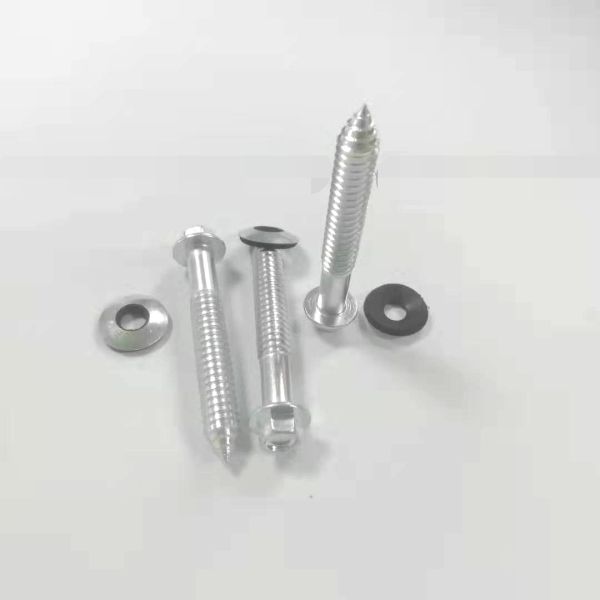 Self-Tapping Screws With Outer Hexagonal Flange And Compound Rubber Gasket For Carbon Steel Structure Building Самоклеящийся винт для строительства шестоугольных фланцевых винтов Производитель винтов с композитной уплотнителью