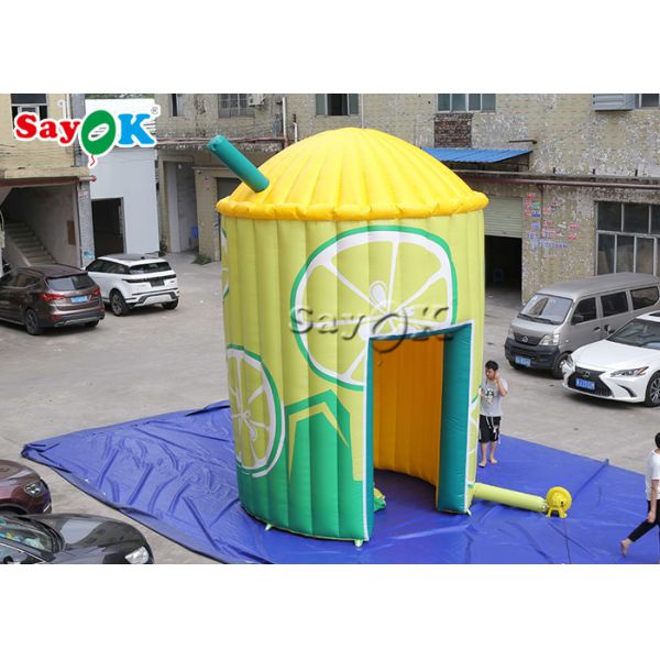 Inflatable Air Tent 3.5x5.3mH 0.4mm Inflatable Lemonade Stand Booth Tent For Display