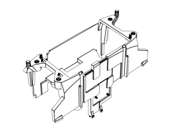 OEM / ODM ： Precision Injection Molding & Earphone charging box bracket (1*4) No.24201