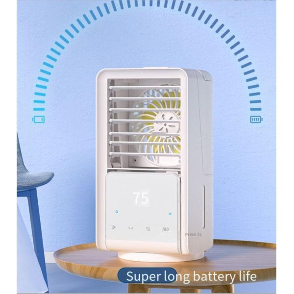 Portable Rechargeable Air Cooler Quiet Desk Cooling Fan for Home Office Outdoor Indoor