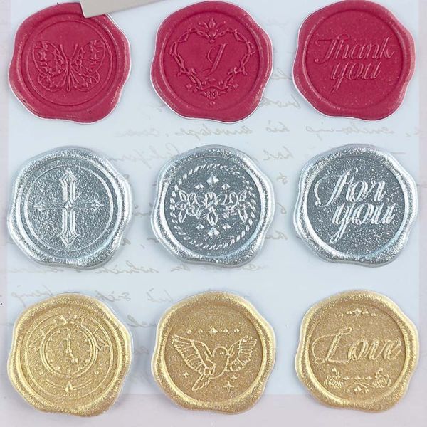 2.5mm Seal Stamp Stickers Sprinkle Gold 3D Adhesive Stickers