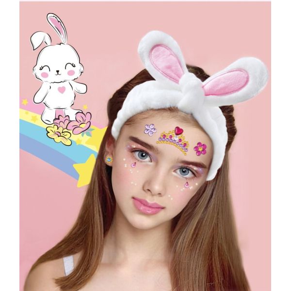 Kids Makeup Kit With Cute Bunny Headband